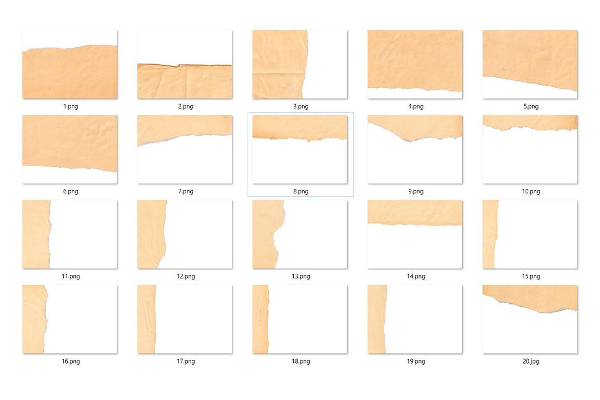 20 Vintage Paper Tear Texture