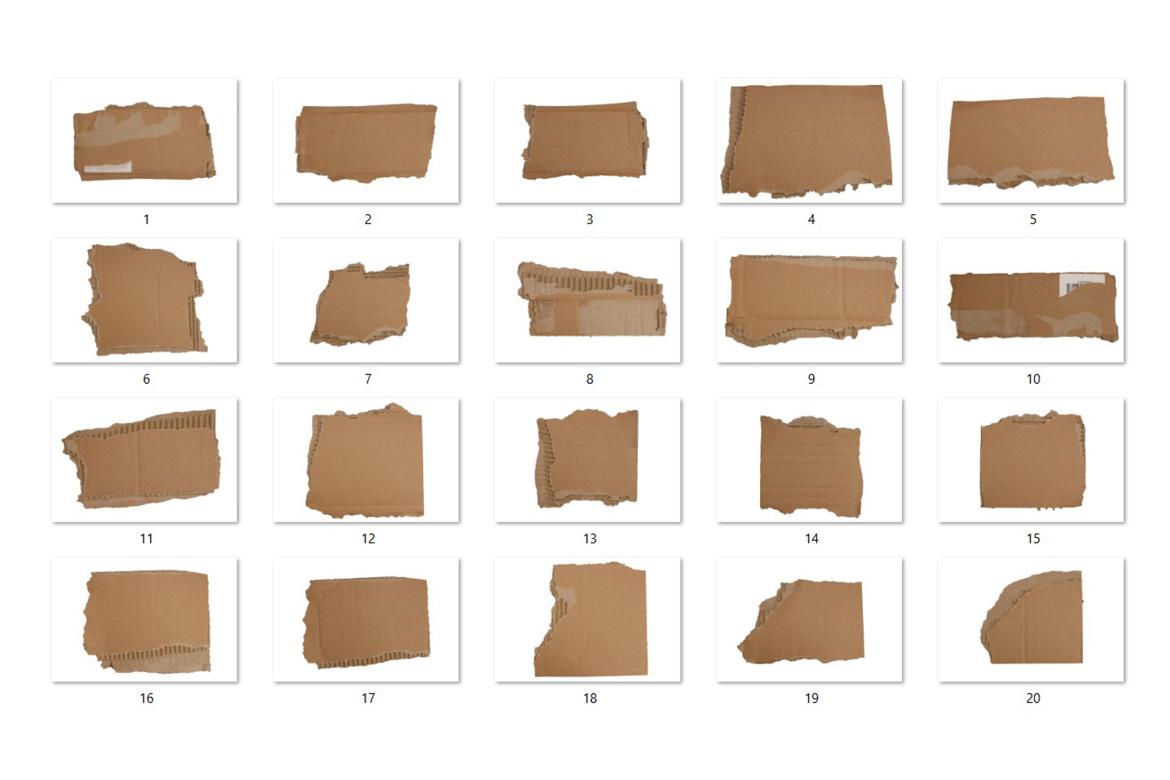 20 Torn Cardboard Textures
