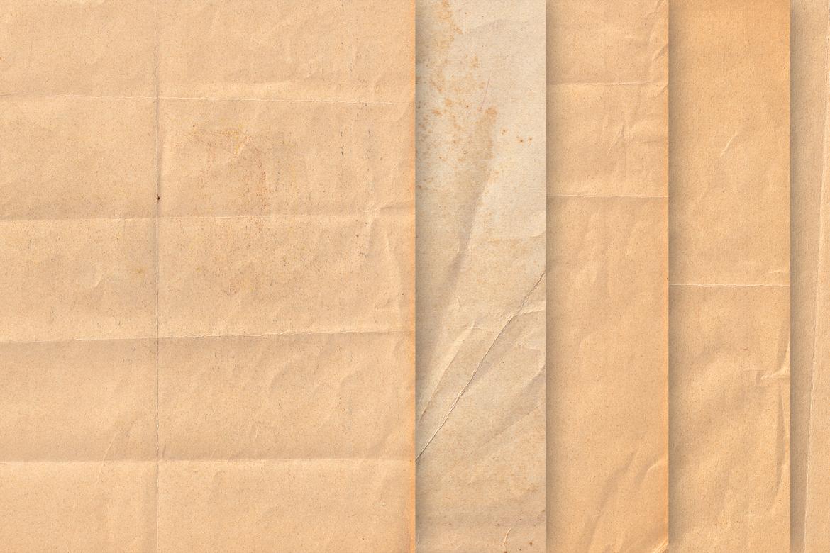20 Folded Old Paper Texture