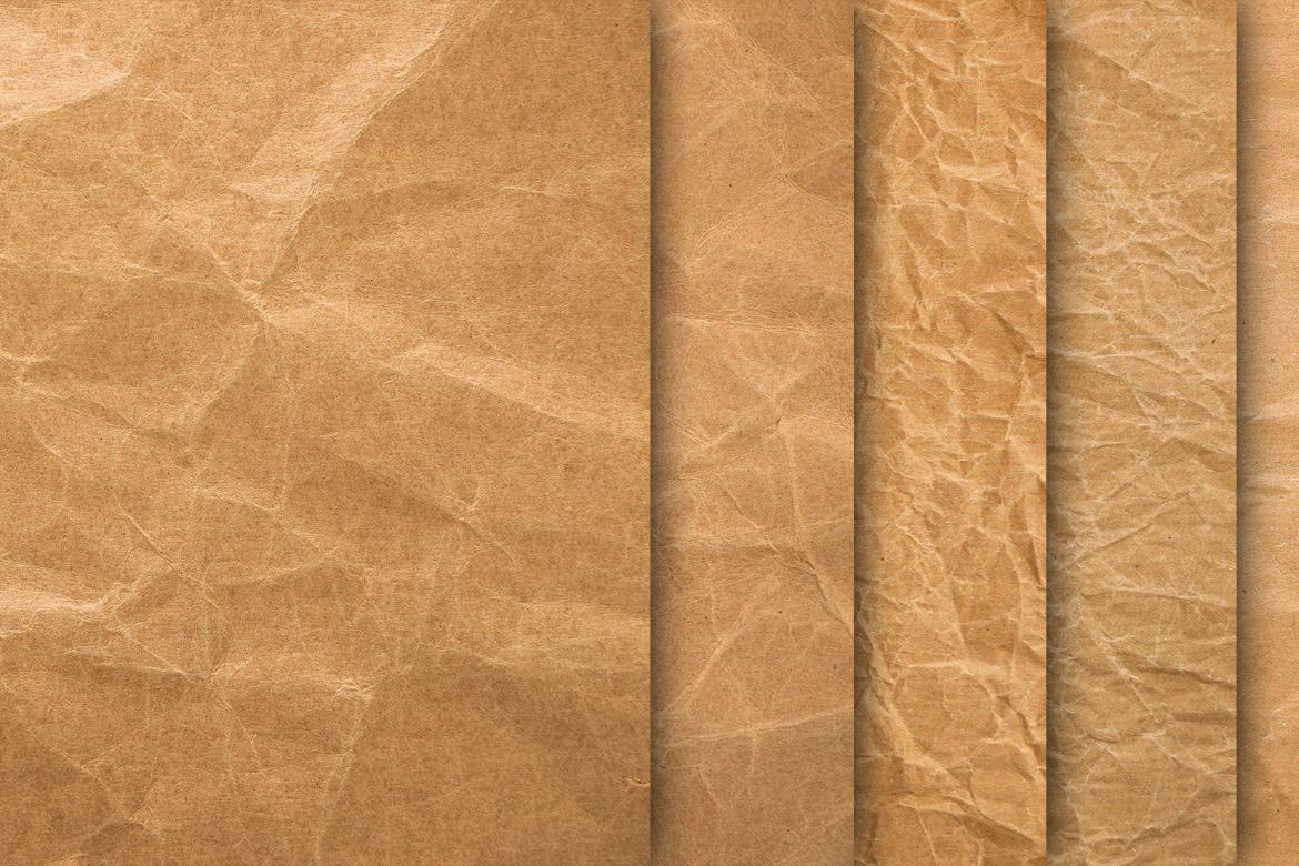 25 Crumpled Kraft Texture