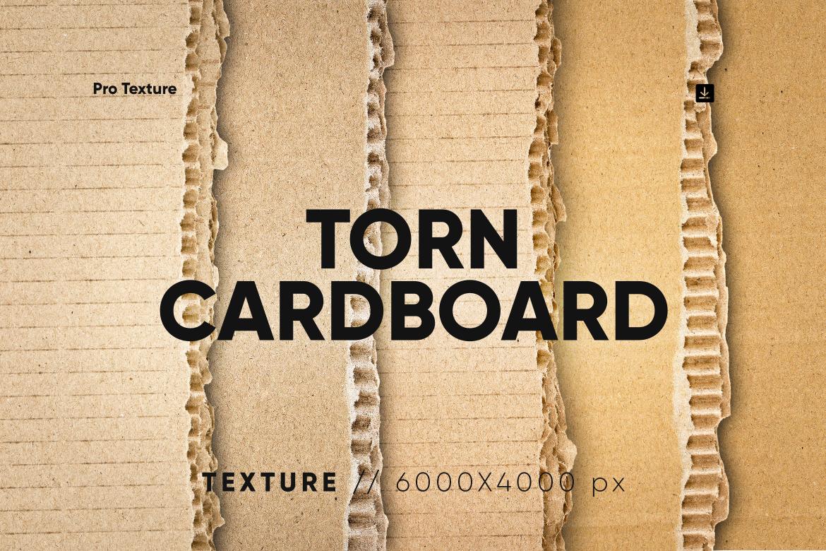 25 Torn Cardboard Overlay