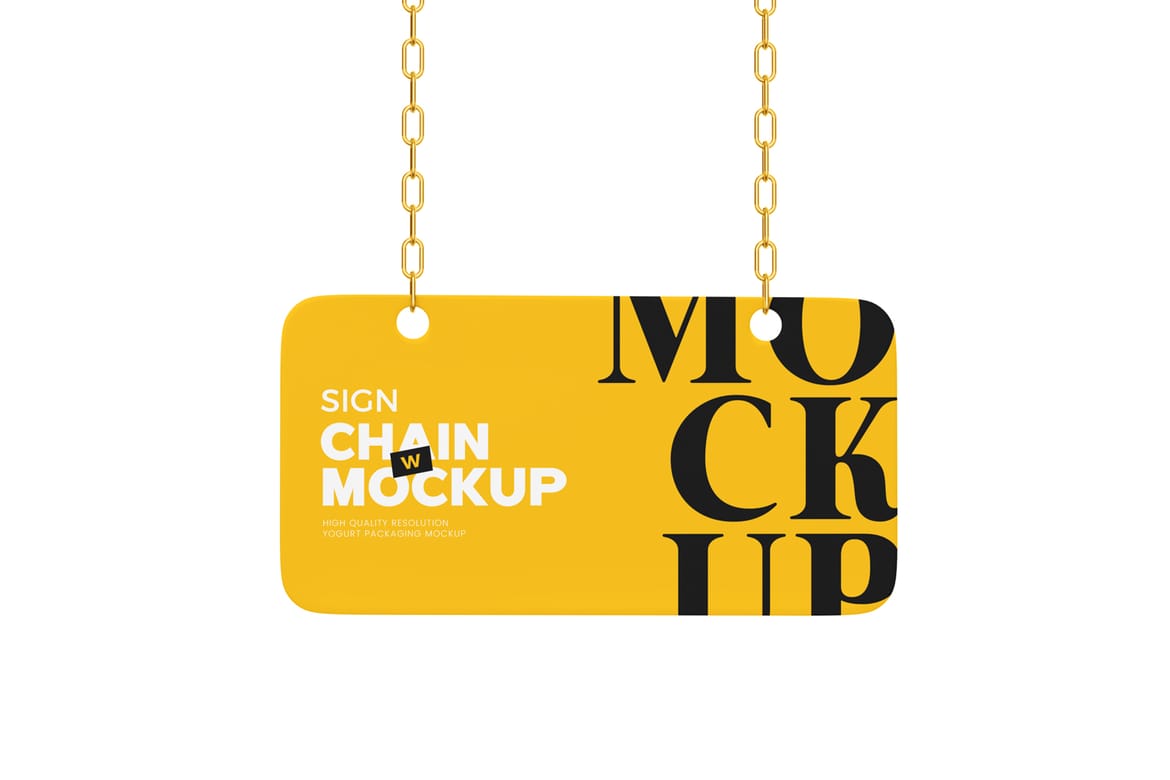 Hanging Advertising Sign Mockup