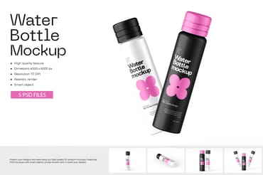 Plastic Water Bottle Mockup