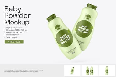 Powder Bottle Mockup