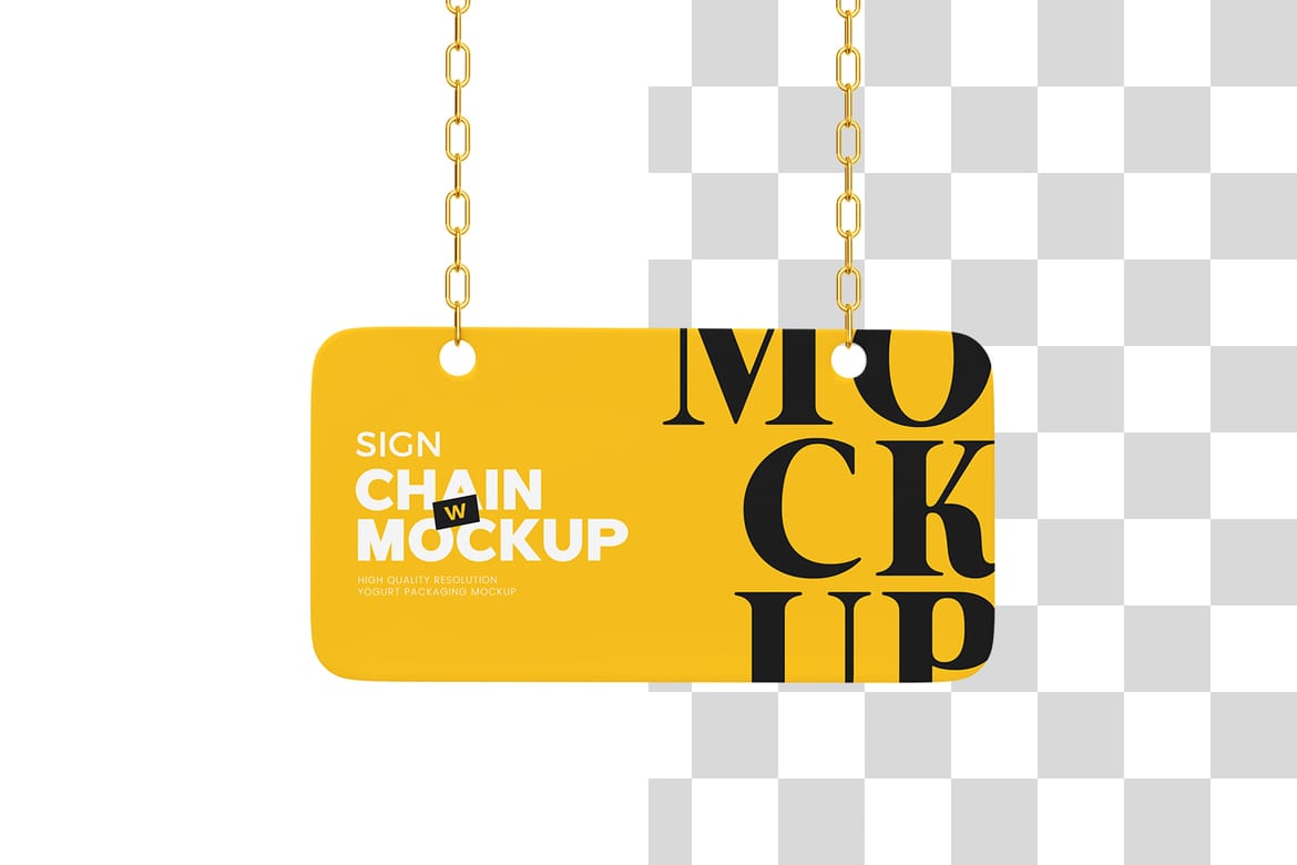 Hanging Advertising Sign Mockup