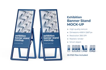 A Stand Advertising Board Mockup
