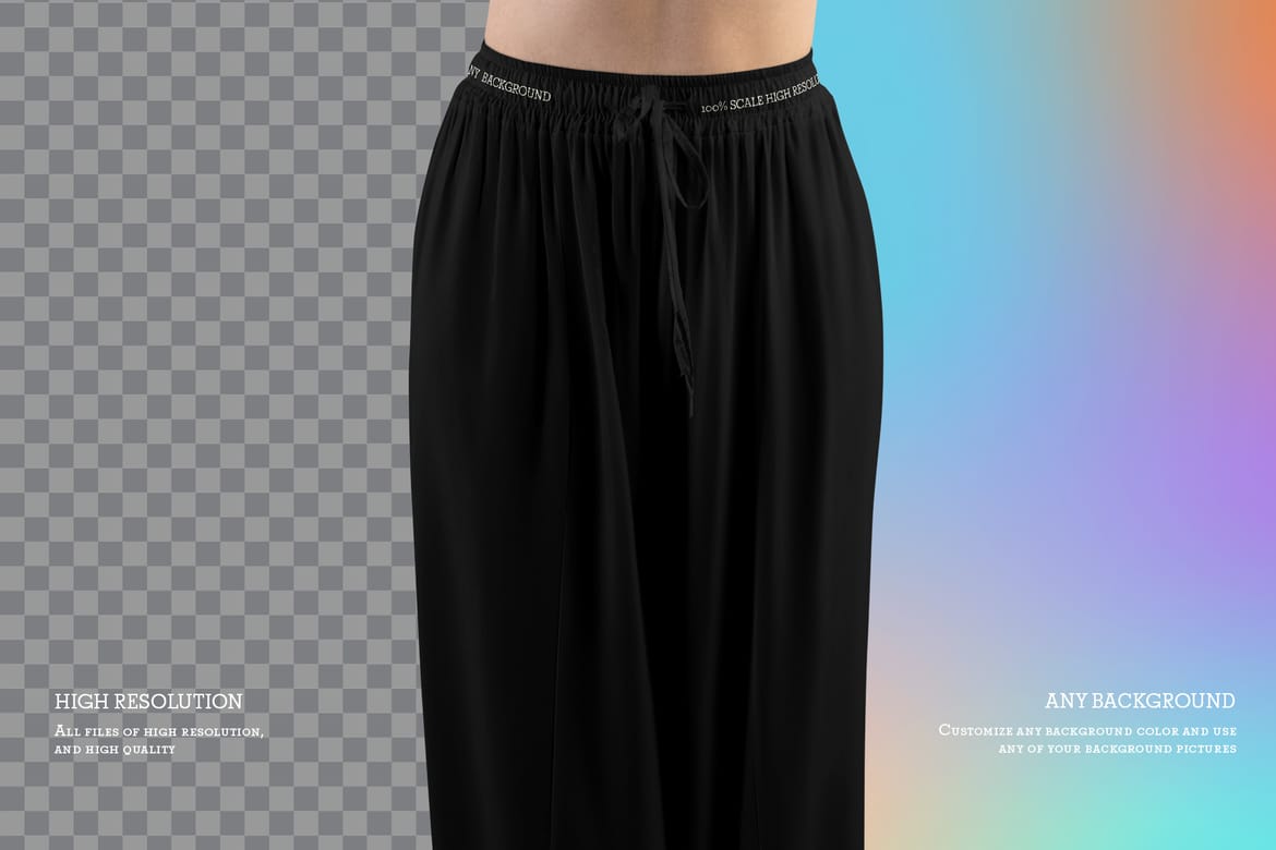 5 Wide Leg Pants Mockups and Top for Yoga and Pilates. vol.02