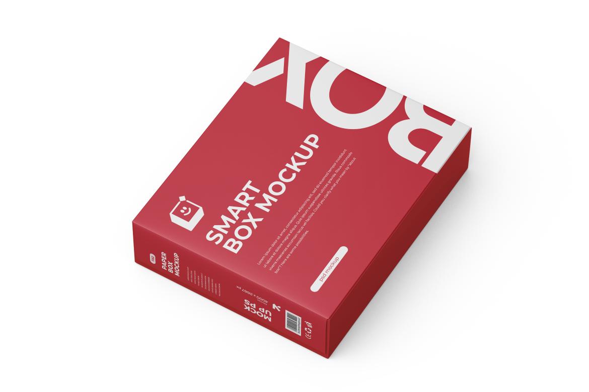 Flat Paper Box Mockup