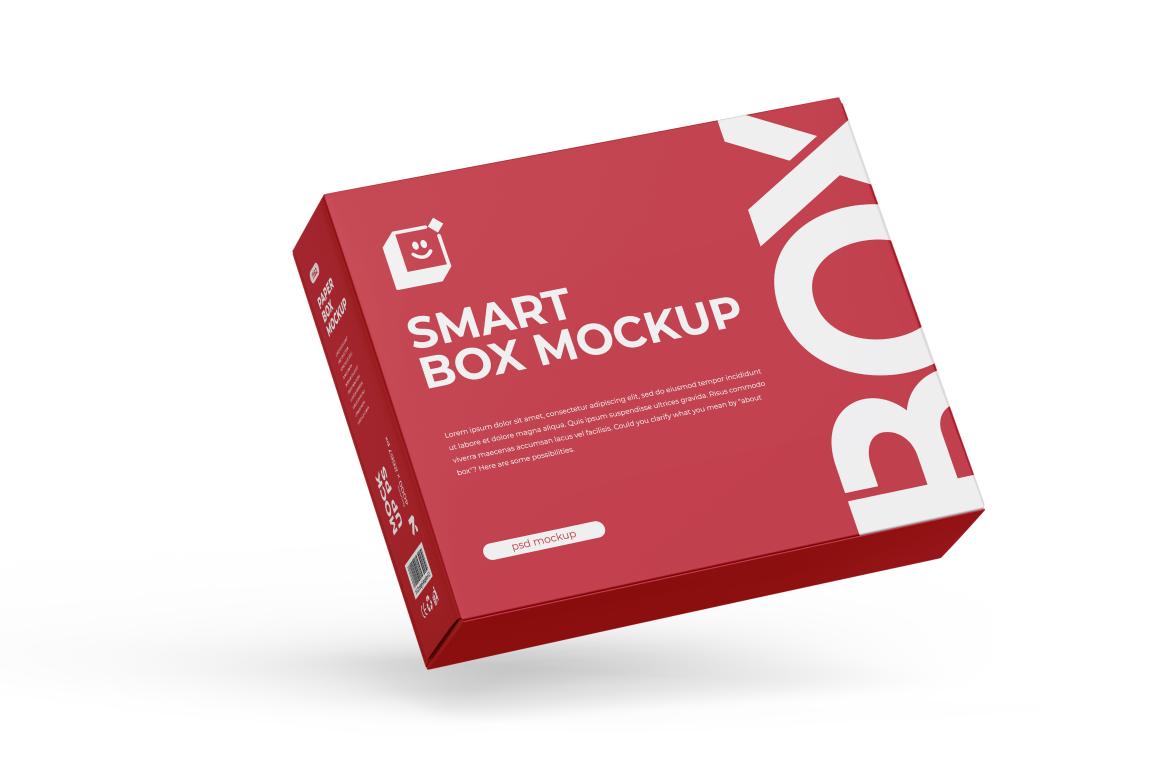 Flat Paper Box Mockup