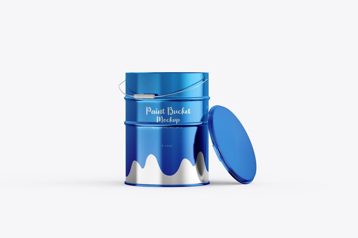 Metal Paint Can Branding Mockup
