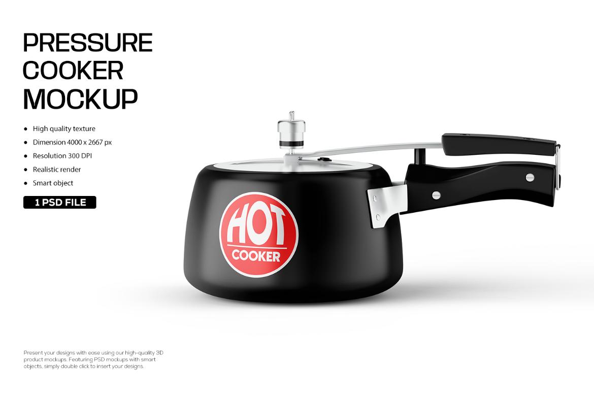 Attractive Pressure Cooker Mockup