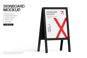 A-Stand Advertising Signage Mockup