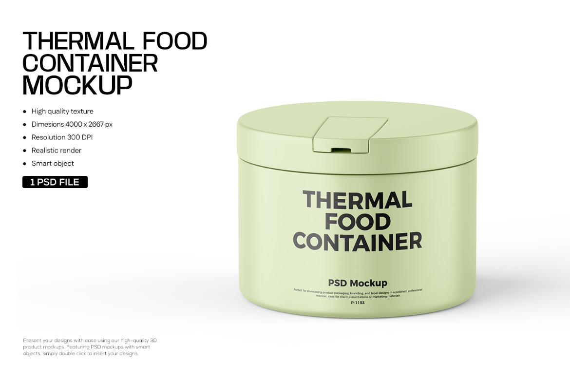 Thermal Food Container Mockup