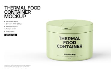 Thermal Food Container Mockup