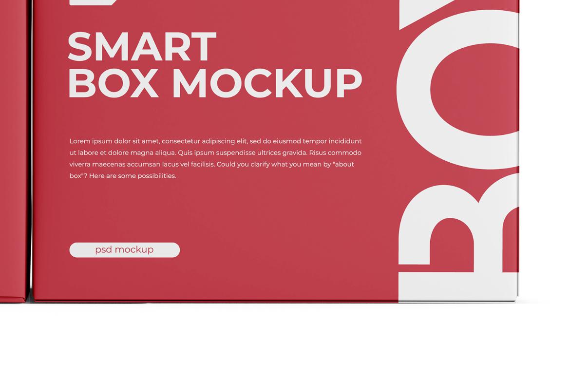 Flat Paper Box Mockup