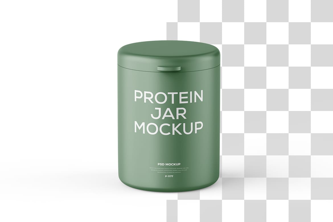 Protein Powder Jar Mockup