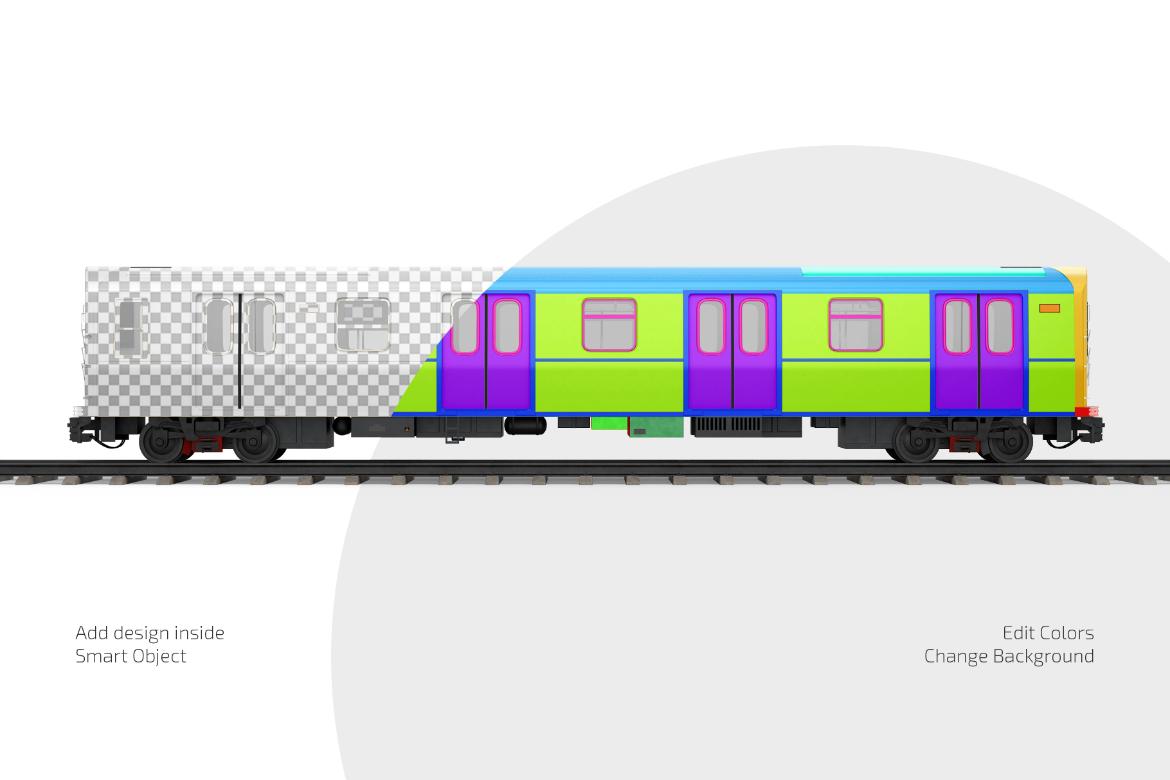 Subway Train Mockup Set