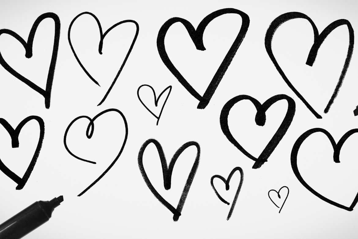 25 Marker Heart Overlay