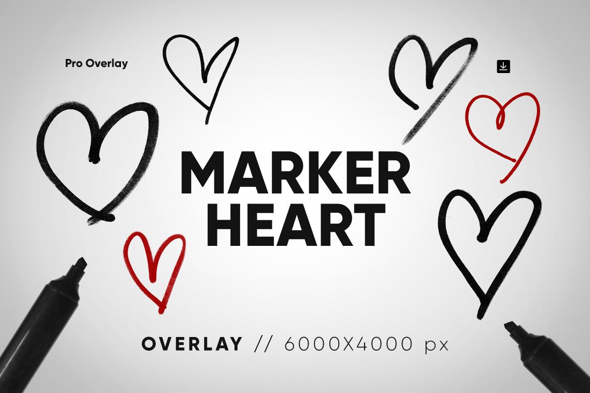 25 Marker Heart Overlay