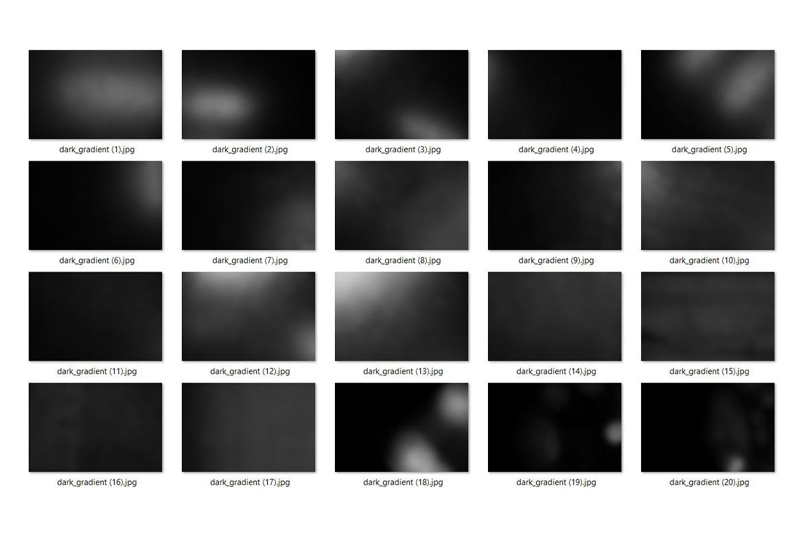 20 Black Gradient Textures