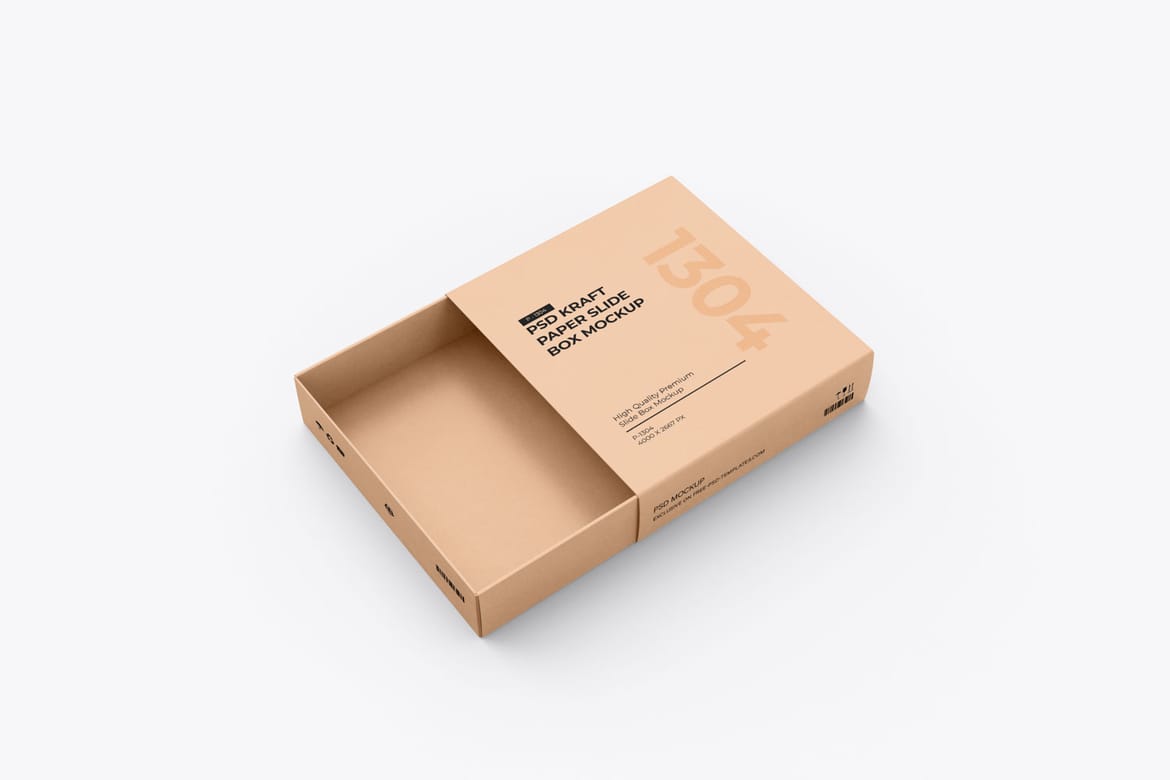 Kraft Box PSD Mockup