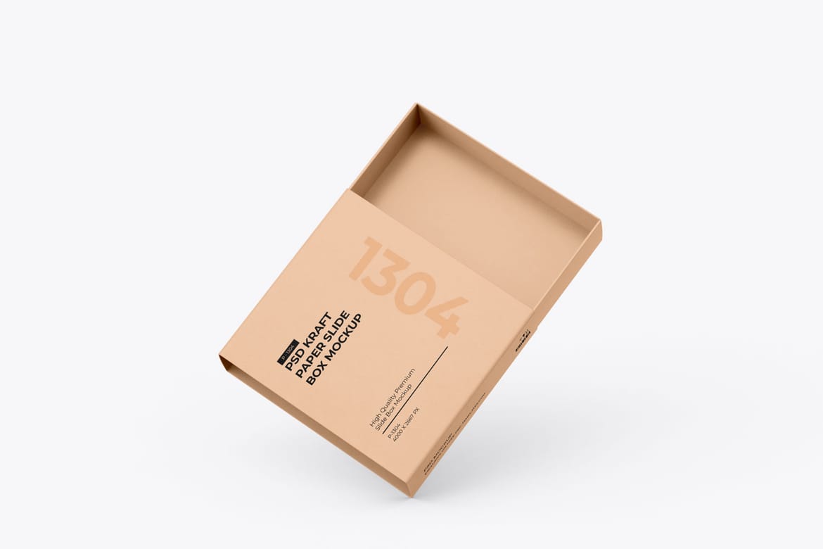 Kraft Box PSD Mockup