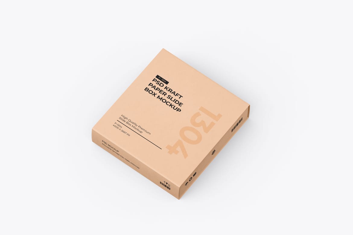 Kraft Box PSD Mockup