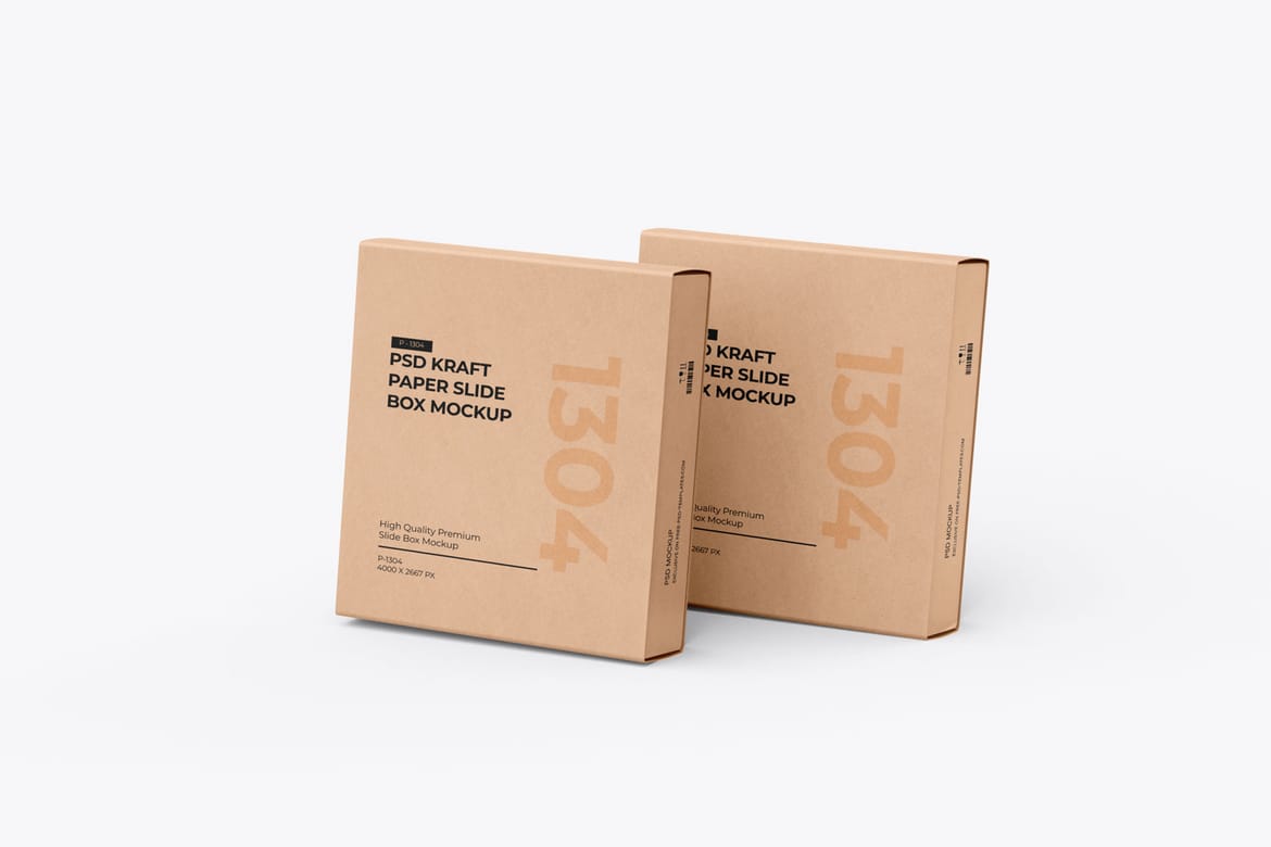 Kraft Box PSD Mockup