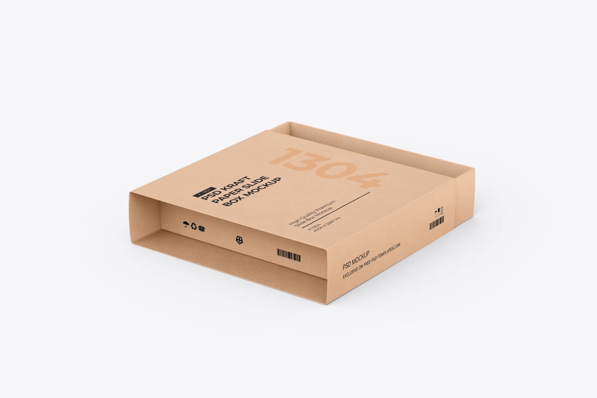 Kraft Box PSD Mockup