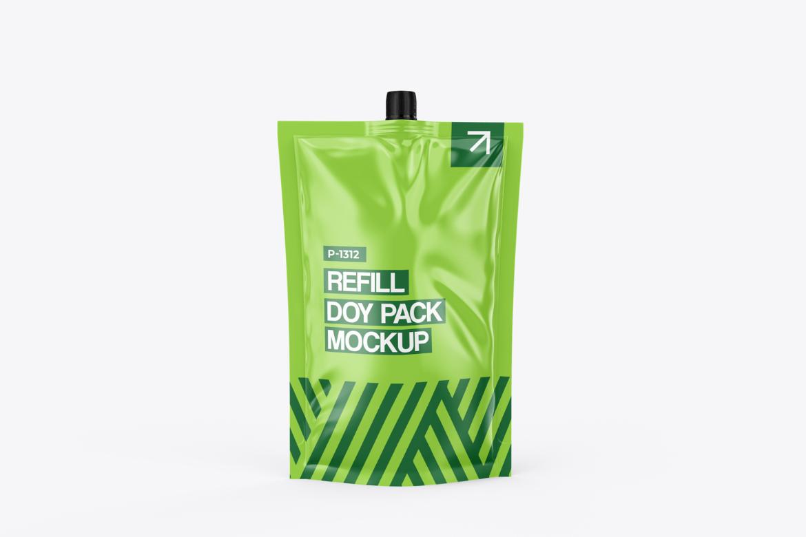 Realistic Spout Pouch Mockup