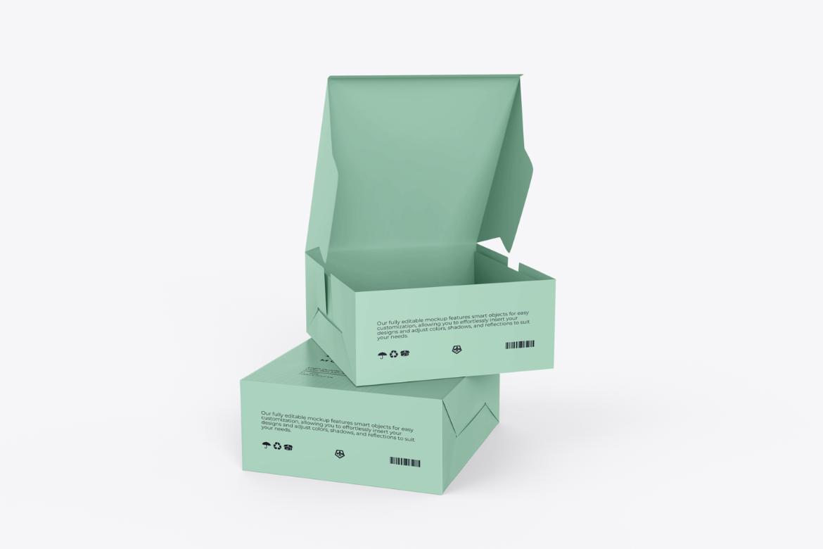 Paper Cake Box PSD Mockup