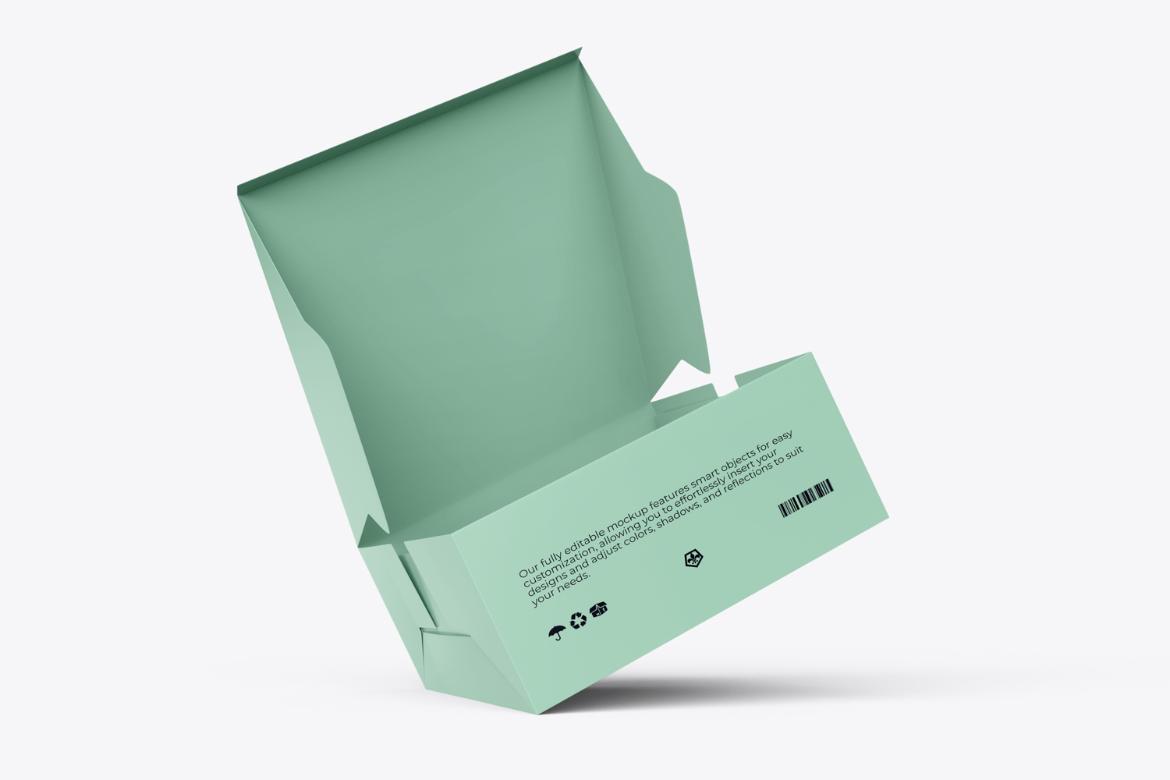 Paper Cake Box PSD Mockup