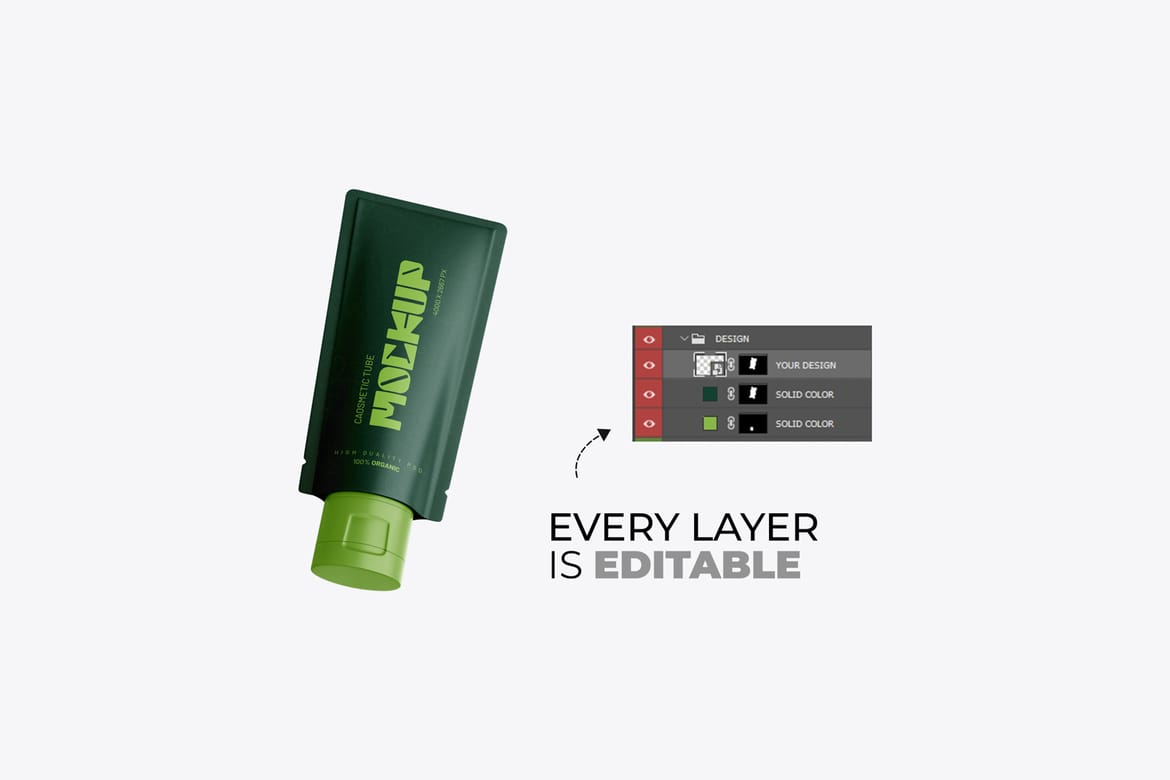 Cosmetic Tube PSD Mockup