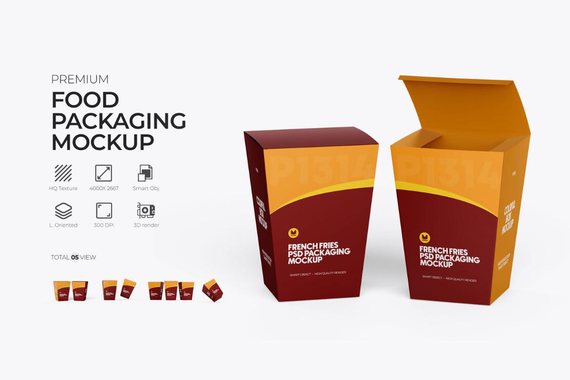 V-Shaped Box Mockup
