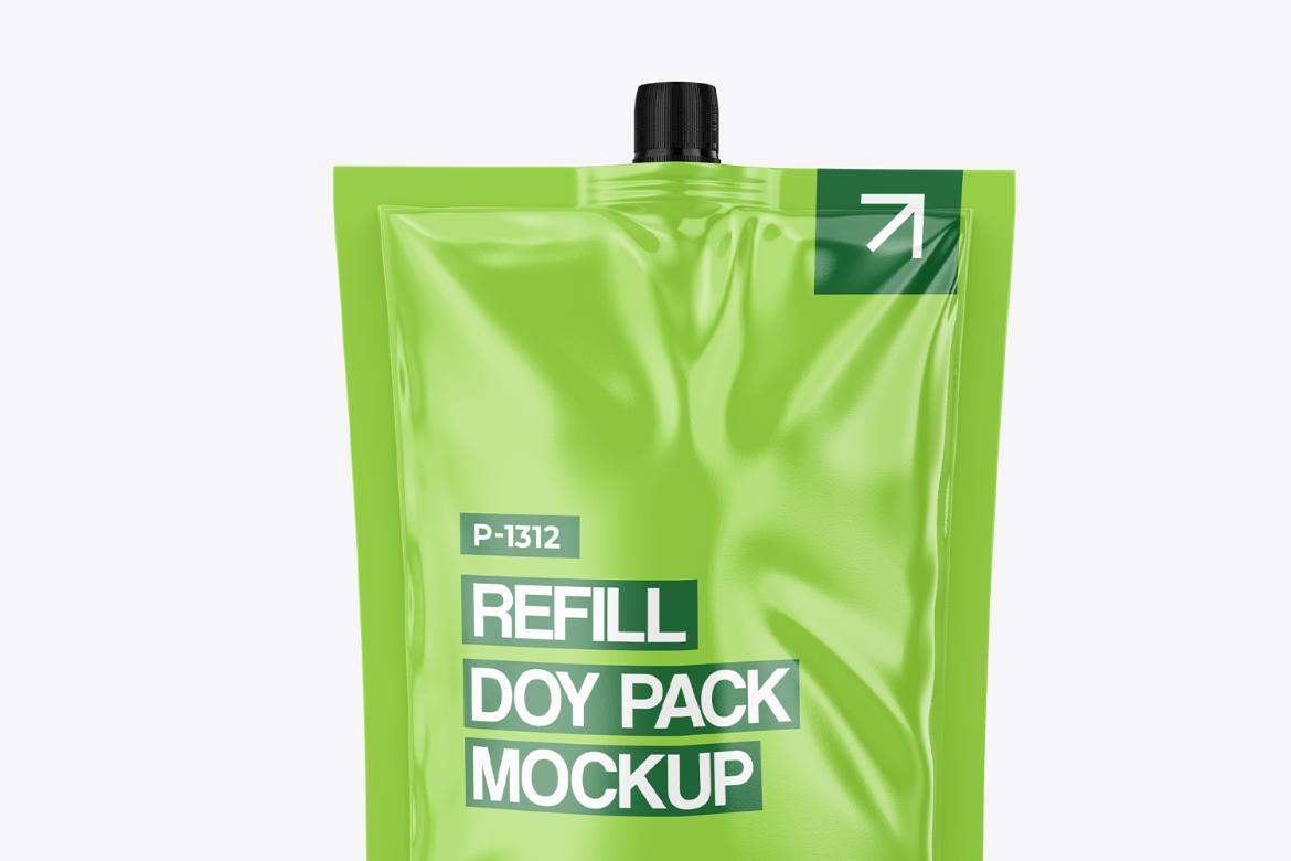 Realistic Spout Pouch Mockup