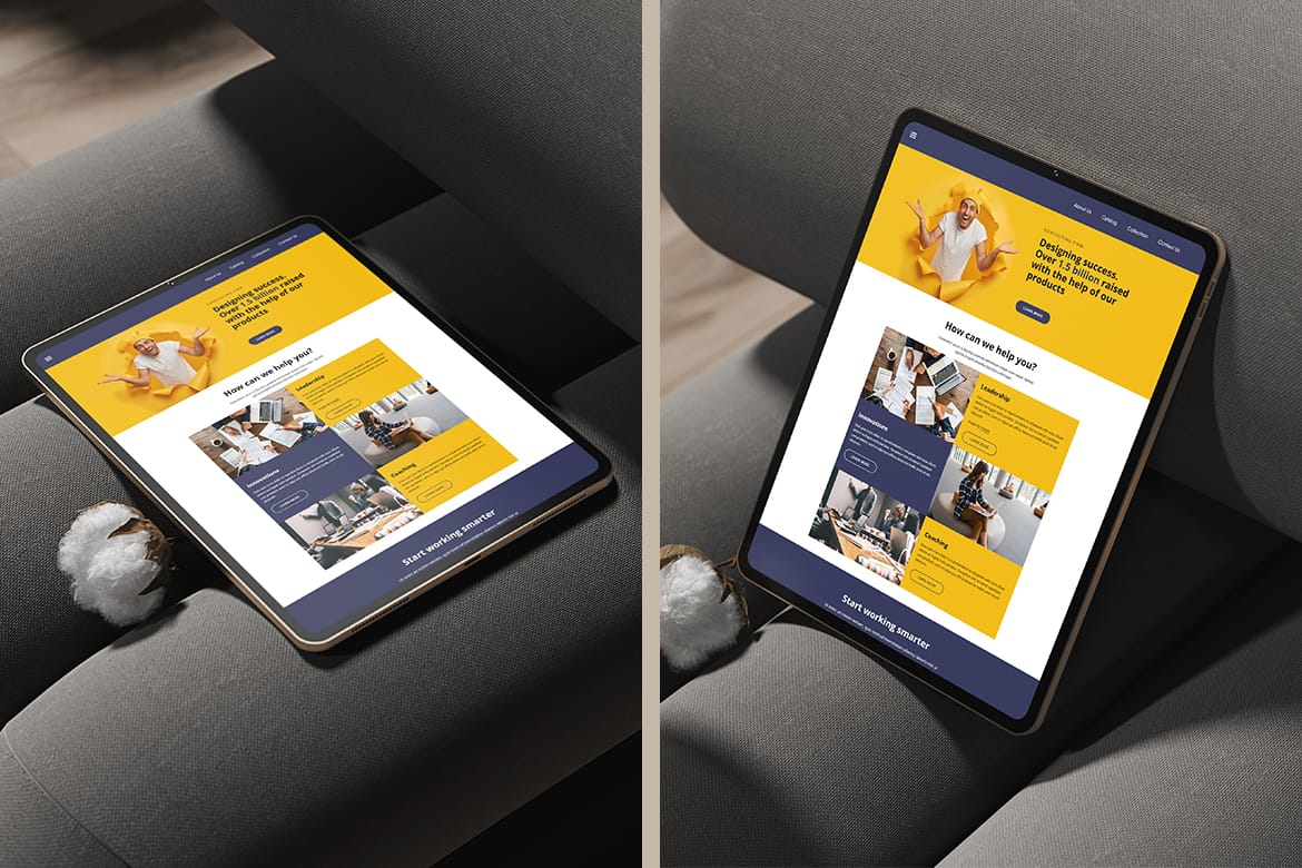 Tablet on the Chair Mockup