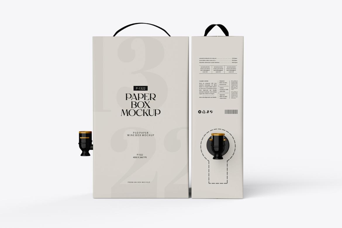 Paper Box with Juice Dispenser PSD Mockup