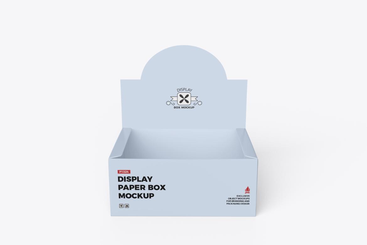 Opened Kraft Box Display Mockup