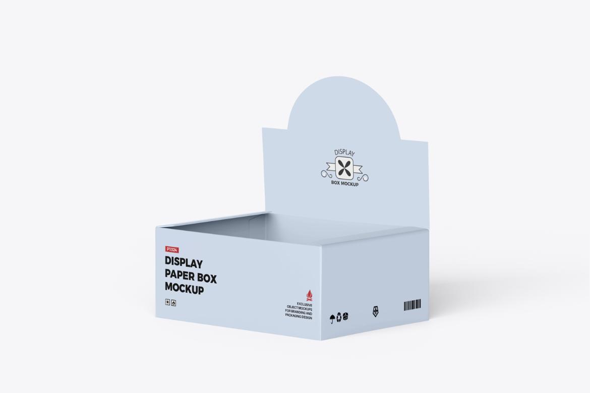 Opened Kraft Box Display Mockup