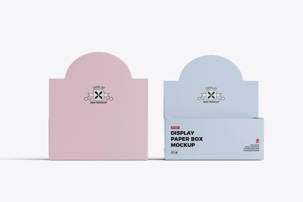 Opened Kraft Box Display Mockup