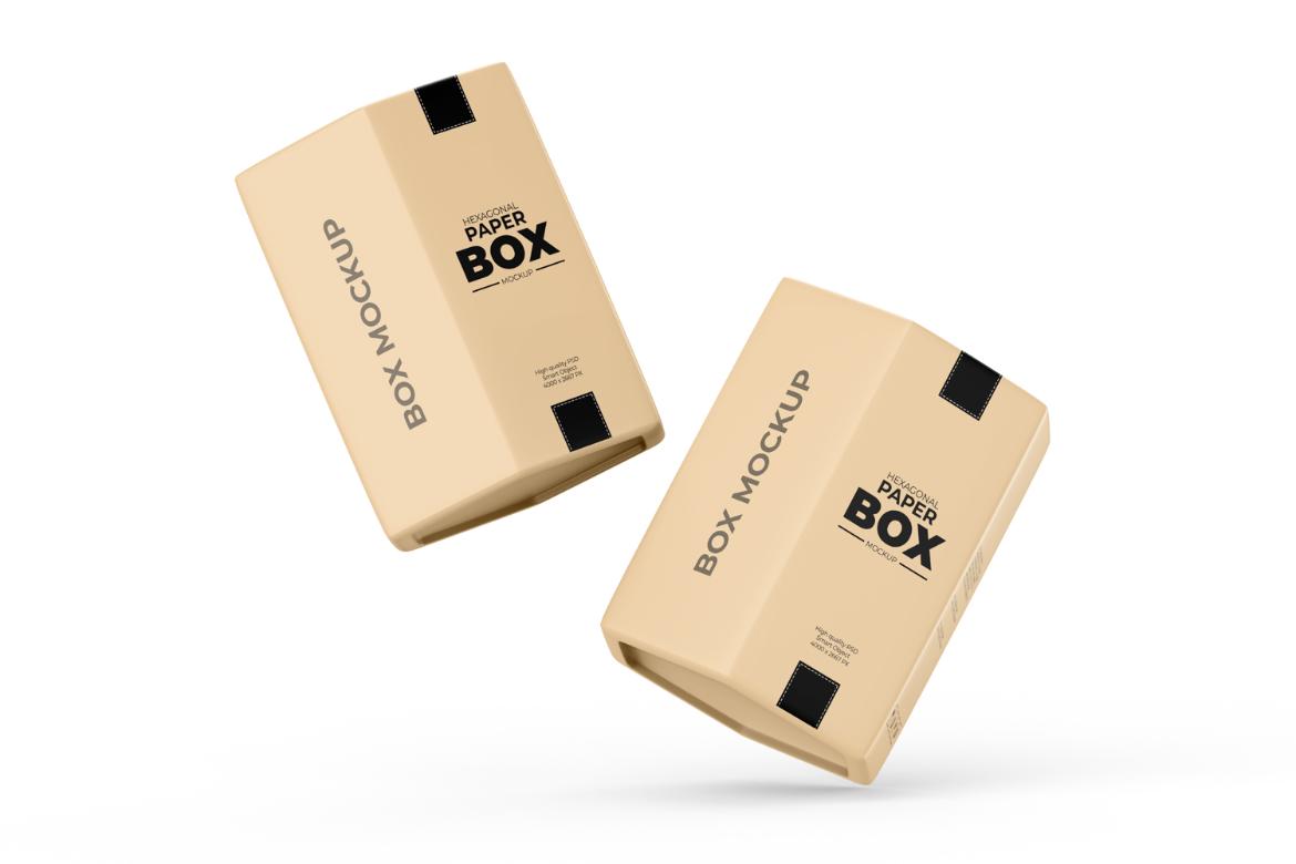 Custom Hexagonal Paper Box Mockup