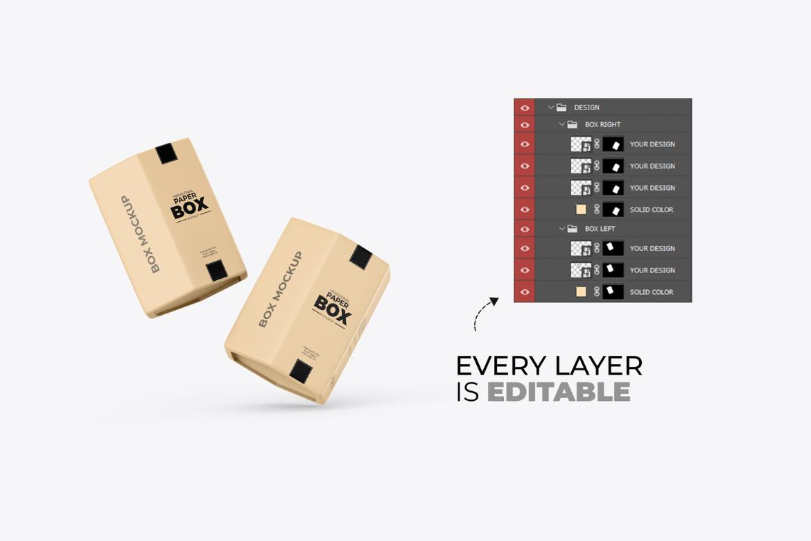 Custom Hexagonal Paper Box Mockup