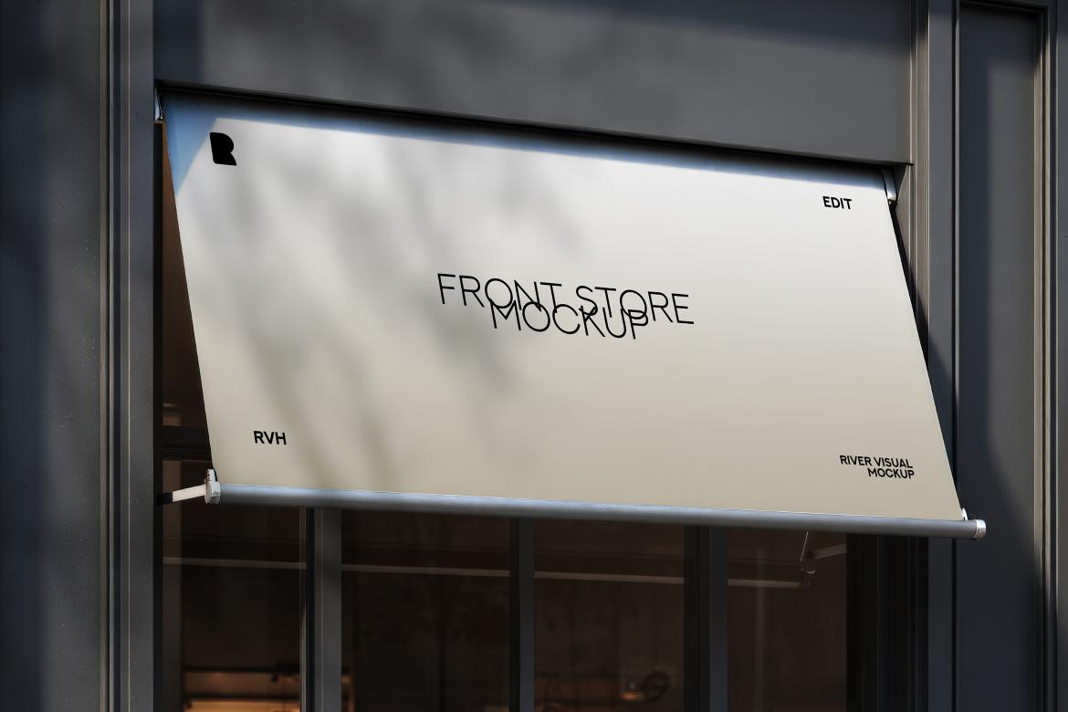 Front Store Free Mockup