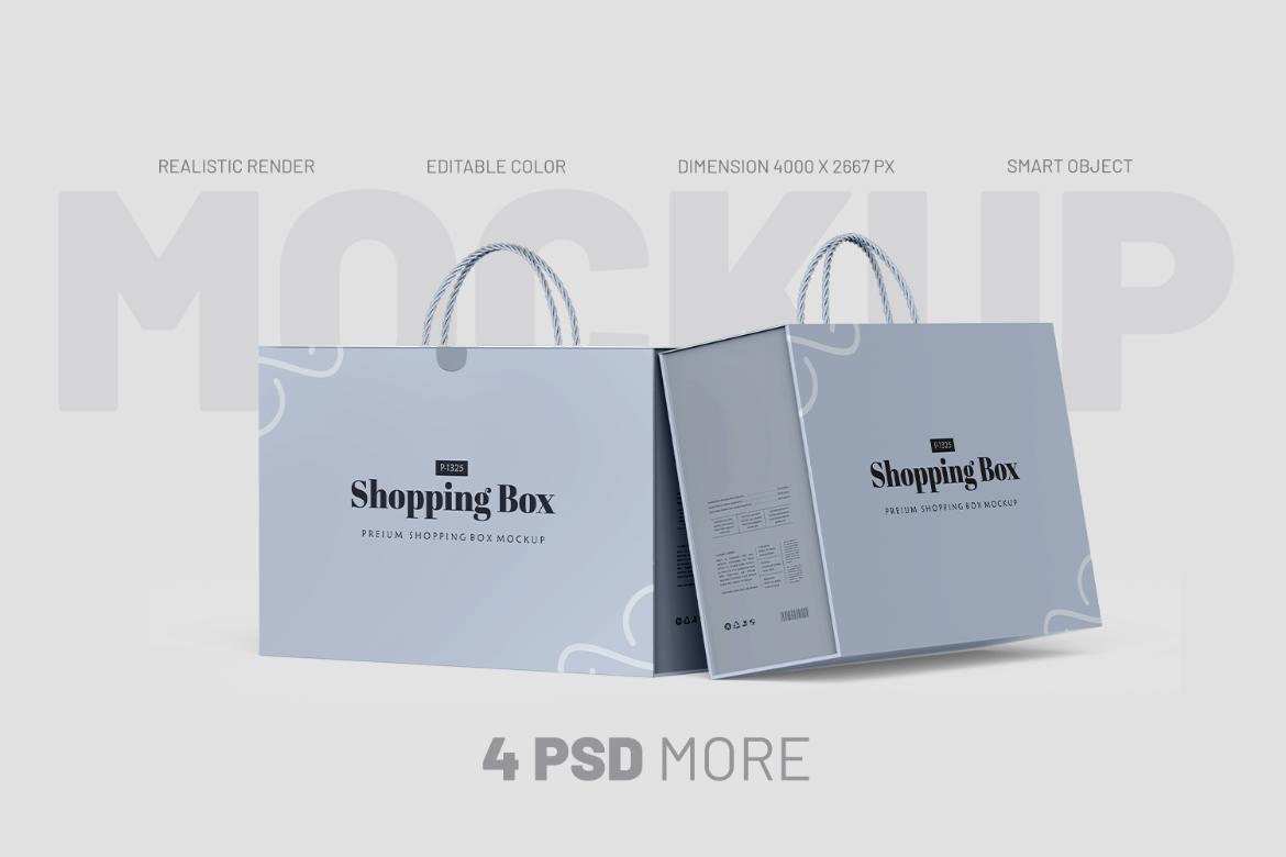 Carton-Type Shopping Box Mockup