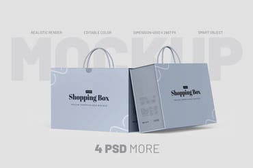 Carton-Type Shopping Box Mockup