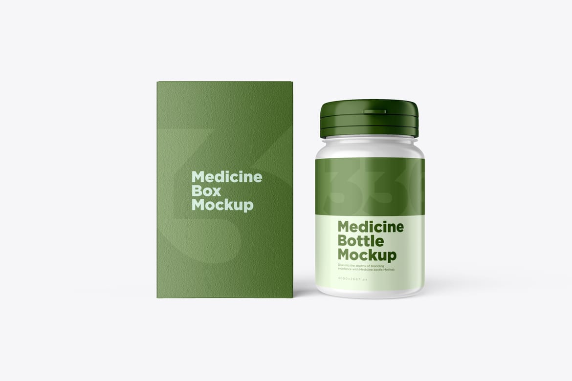 Medicine Bottle PSD Mockup