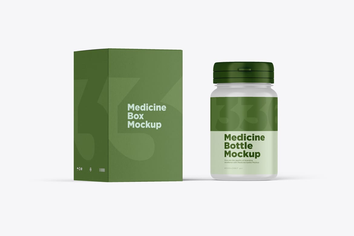 Medicine Bottle PSD Mockup