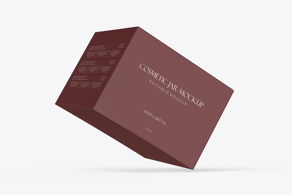 Cosmetic Jar and Box PSD Mockup