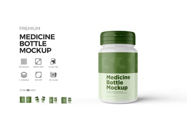 Medicine Bottle PSD Mockup