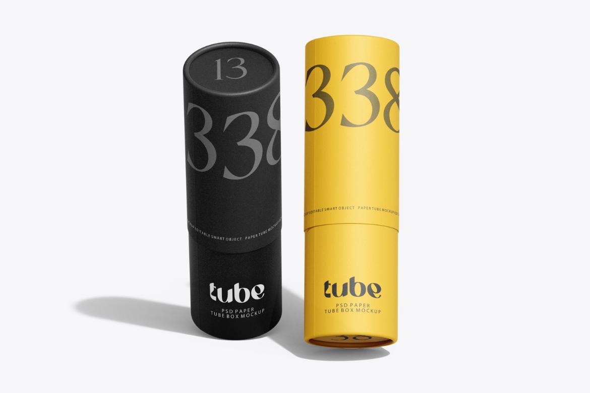 Cylinder Paper Tube Packaging Mockup